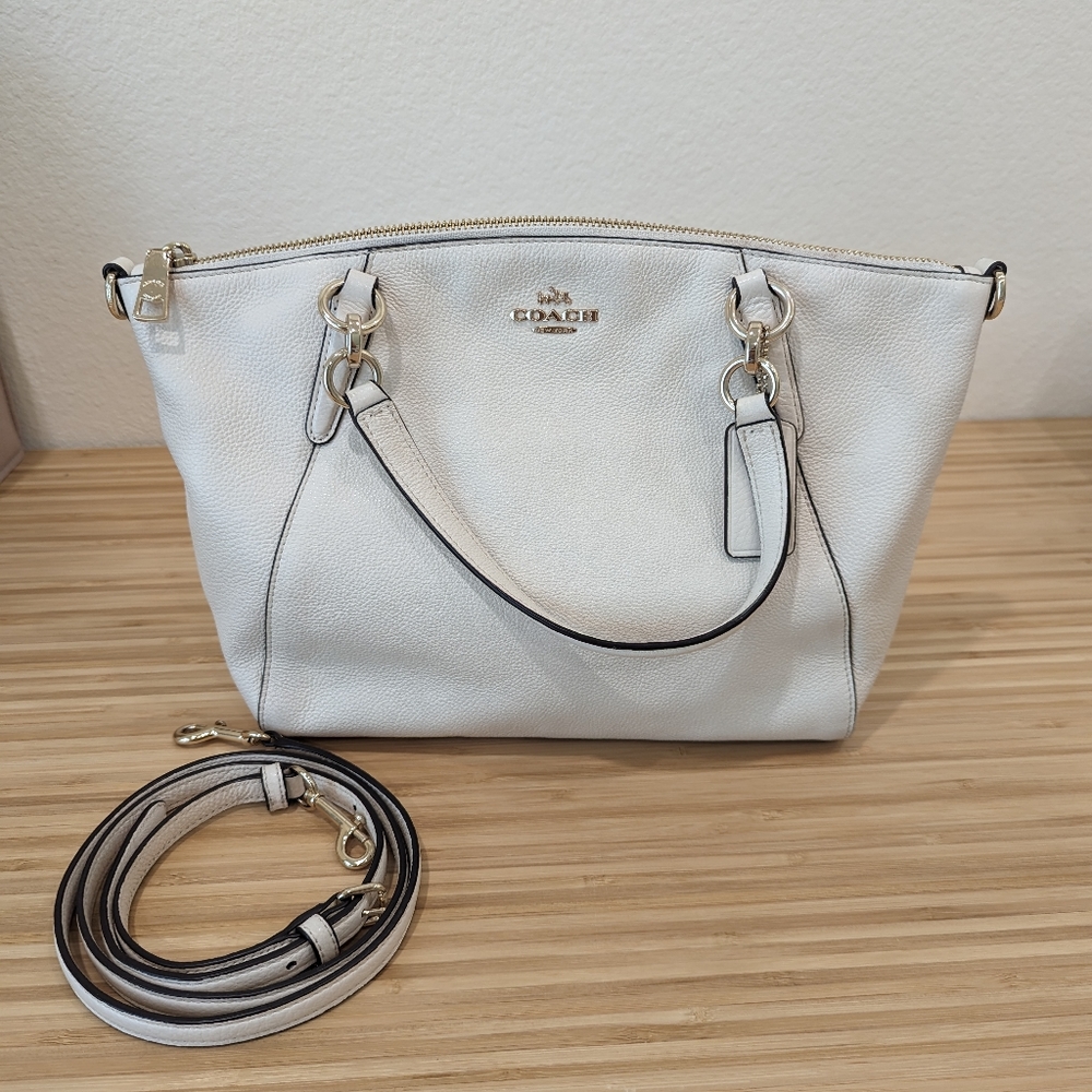 Coach White Leather Satchel